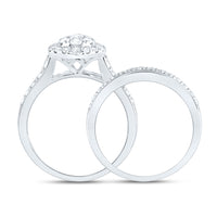 Load image into Gallery viewer, 1CTW-DIA ANA M PEAR DOUBLE HALO FASHION BRIDAL SET
