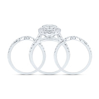 Load image into Gallery viewer, 1 5/8CTW-DIA ANA M ROUND SINGLE HALO FASHION BRIDAL SET

