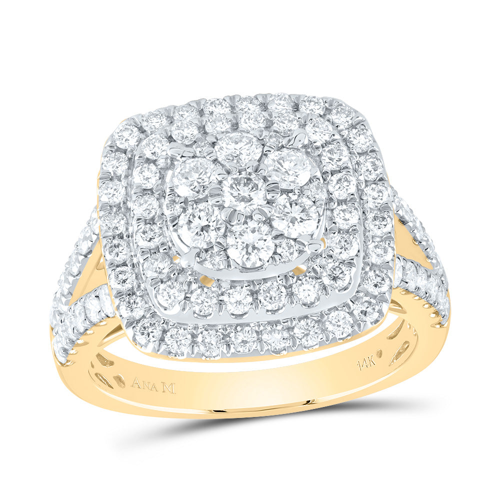 1 3/8CTW-DIA ANA M CUSHION FASHION BRIDAL RING