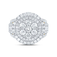 Load image into Gallery viewer, 3 CTW-DIA ANA M ROUND DOUBLE HALO FASHION BRIDAL RING
