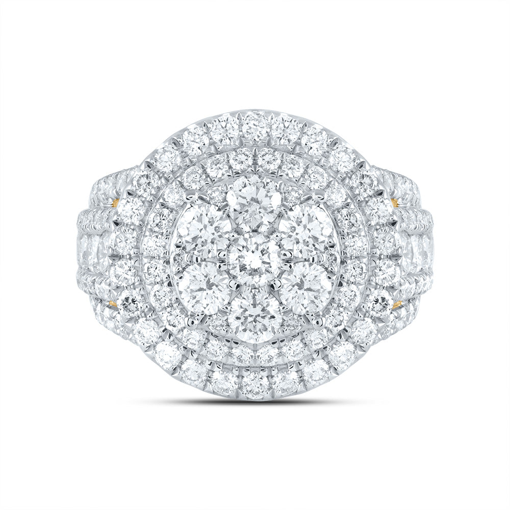 3 CTW-DIA ANA M ROUND DOUBLE HALO FASHION BRIDAL RING