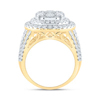Load image into Gallery viewer, 3 CTW-DIA ANA M ROUND DOUBLE HALO FASHION BRIDAL RING
