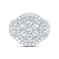 Load image into Gallery viewer, 3 CTW-DIA ANA M ROUND DOUBLE HALO FASHION BRIDAL RING
