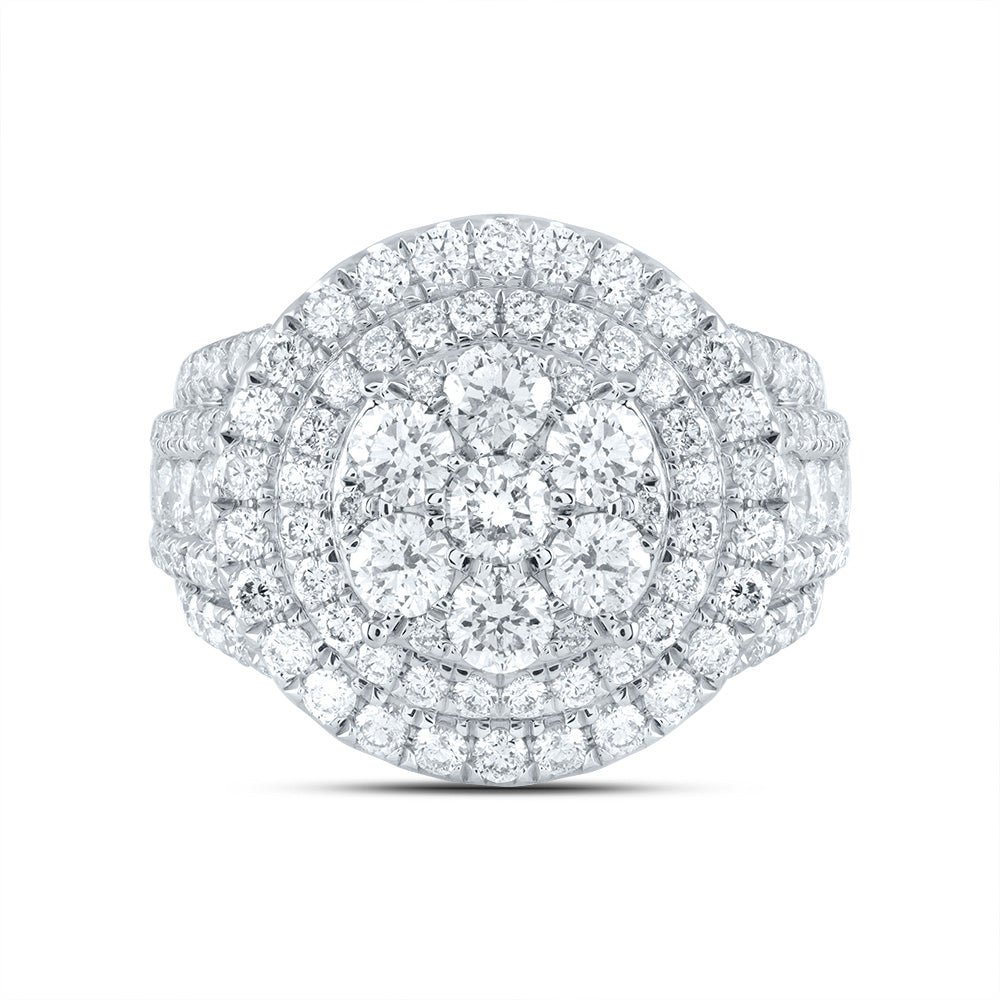 3 CTW-DIA ANA M ROUND DOUBLE HALO FASHION BRIDAL RING