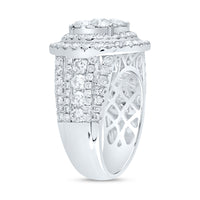 Load image into Gallery viewer, 3 CTW-DIA ANA M ROUND DOUBLE HALO FASHION BRIDAL RING
