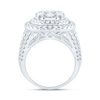 Load image into Gallery viewer, 3 CTW-DIA ANA M ROUND DOUBLE HALO FASHION BRIDAL RING
