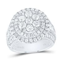 Load image into Gallery viewer, 3 CTW-DIA ANA M ROUND DOUBLE HALO FASHION BRIDAL RING
