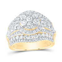 Load image into Gallery viewer, 3CTW-DIA ANA M ROUND SINGLE HALO FASHION BRIDAL RING
