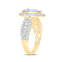 Load image into Gallery viewer, 1 1/2CTW-DIA ANA M 1/5CT-CRD PEAR SINGLE HALO BRIDAL RING
