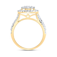 Load image into Gallery viewer, 1 1/2CTW-DIA ANA M 1/5CT-CRD PEAR SINGLE HALO BRIDAL RING
