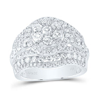 Load image into Gallery viewer, 3CTW-DIA ANA M ROUND SINGLE HALO FASHION BRIDAL RING
