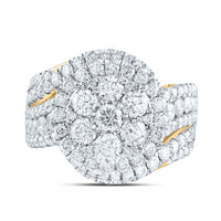 Load image into Gallery viewer, 3 CTW-DIA ANA M ROUND SINGLE HALO FASHION BRIDAL RING
