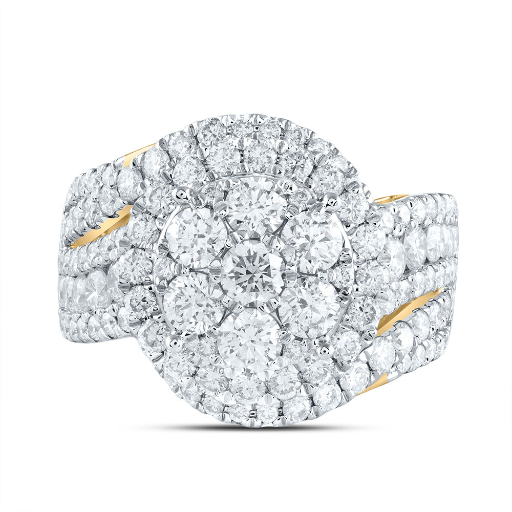 3 CTW-DIA ANA M ROUND SINGLE HALO FASHION BRIDAL RING