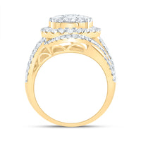 Load image into Gallery viewer, 3 CTW-DIA ANA M ROUND SINGLE HALO FASHION BRIDAL RING
