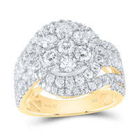 Load image into Gallery viewer, 3 CTW-DIA ANA M ROUND SINGLE HALO FASHION BRIDAL RING
