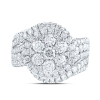 Load image into Gallery viewer, 3 CTW-DIA ANA M ROUND SINGLE HALO FASHION BRIDAL RING
