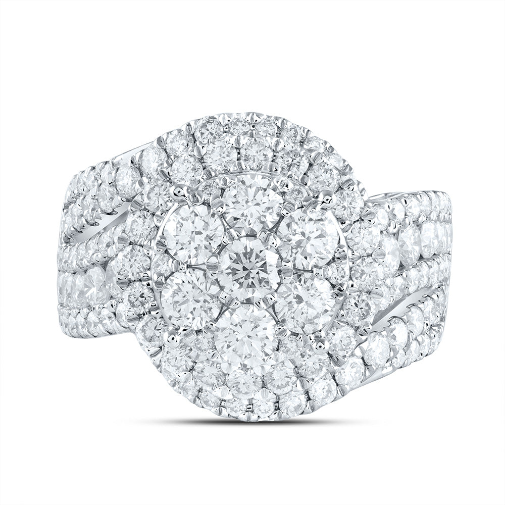 3 CTW-DIA ANA M ROUND SINGLE HALO FASHION BRIDAL RING