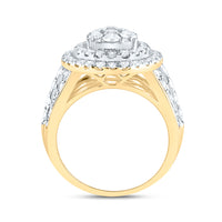 Load image into Gallery viewer, 3CTW-DIA ANA M PEAR DOUBLE HALO FASHION BRIDAL RING
