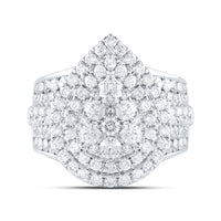 Load image into Gallery viewer, 3CTW-DIA ANA M PEAR DOUBLE HALO FASHION BRIDAL RING
