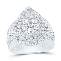 Load image into Gallery viewer, 3CTW-DIA ANA M PEAR DOUBLE HALO FASHION BRIDAL RING
