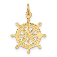 Load image into Gallery viewer, 14k Ships Wheel Charm
