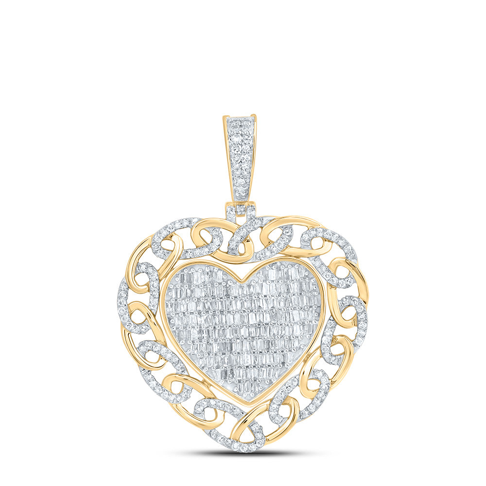 1CTW-DIA NK HEART MENS CHARM