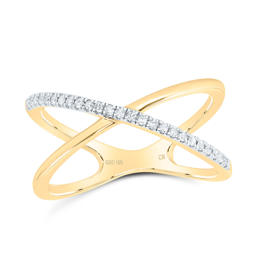 1/10CTW-DIA CN CRISS-CROSS FASHION RING