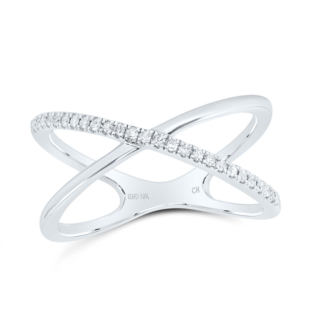 1/10CTW-DIA CN CRISS-CROSS FASHION RING