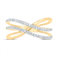 Load image into Gallery viewer, 1/5CTW-DIA CN CRISS-CROSS FASHION RING
