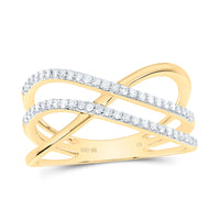 Load image into Gallery viewer, 1/5CTW-DIA CN CRISS-CROSS FASHION RING
