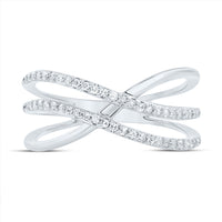 Load image into Gallery viewer, 1/5CTW-DIA CN CRISS-CROSS FASHION RING
