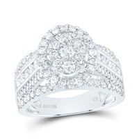 Load image into Gallery viewer, 1 3/4CTW-DIA CN OVAL SINGLE HALO BRIDAL RING

