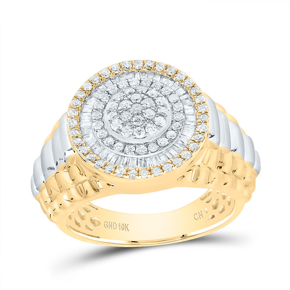 7/8CTW-DIA CN ROUND MENS RING