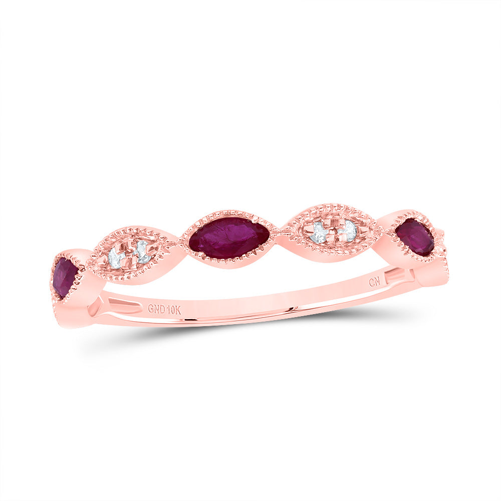 1/20CTW-DIA CN 1/4CTW MQ-RU NAT GEM LADIES BAND