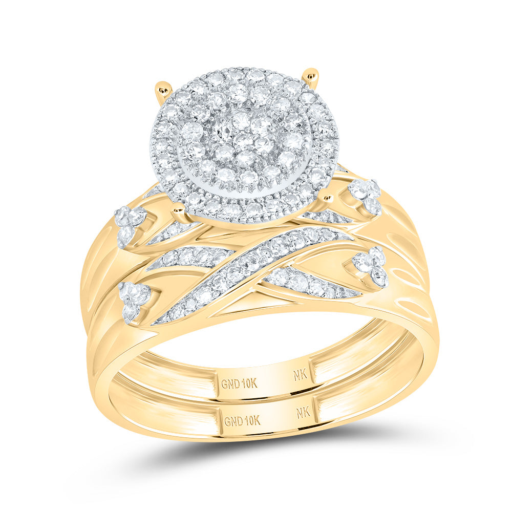 3/4CTW-DIA NK ROUND TRIO SET