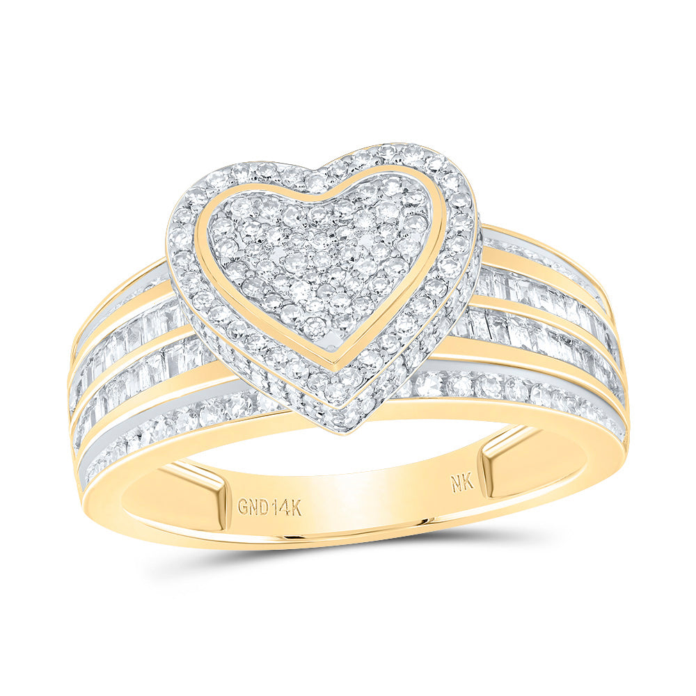 5/8CTW- DIA NK FASHION HEART RING