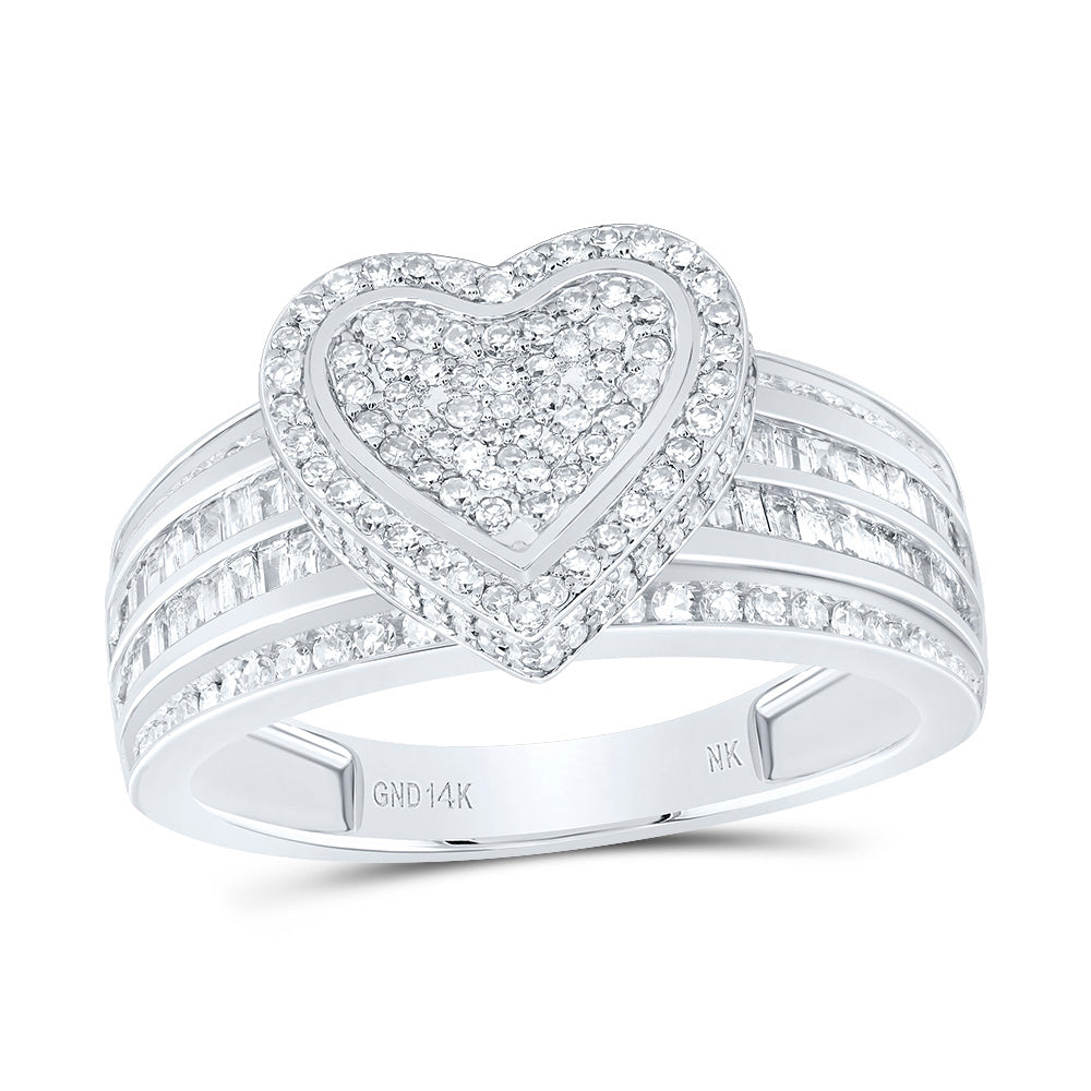5/8CTW- DIA NK FASHION HEART RING
