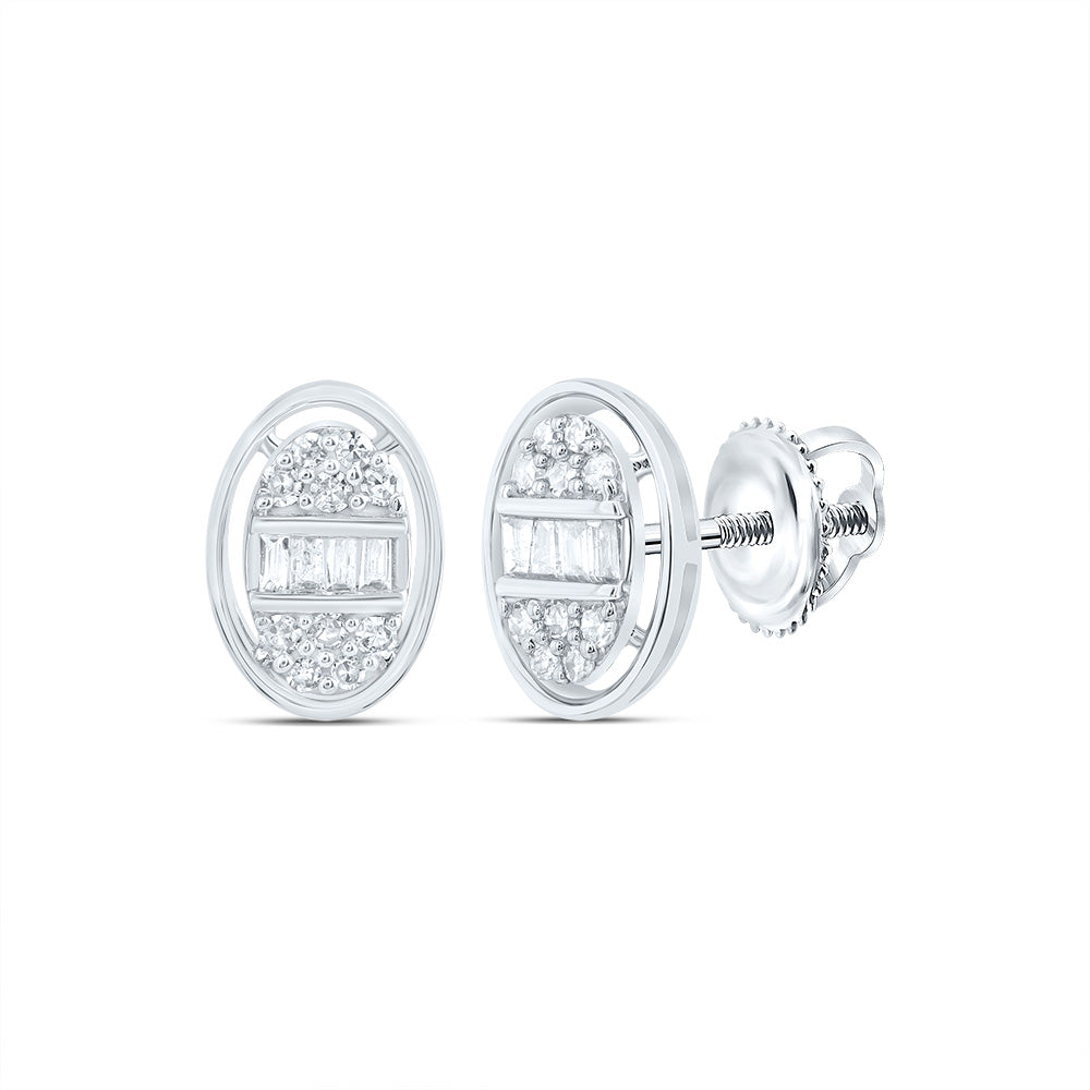 1/5CTW-DIA NK GIFT OVAL STUD  EARRING