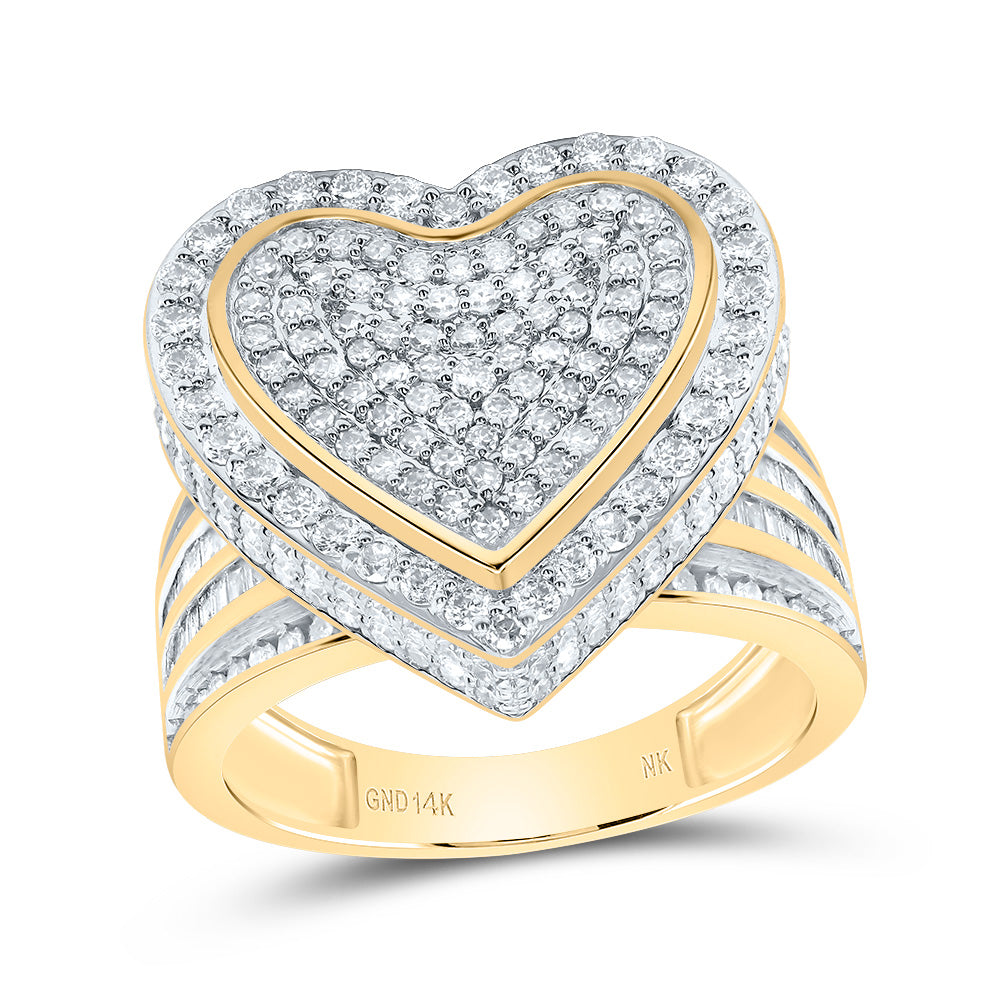 1 7/8CTW- DIA NK FASHION HEART RING