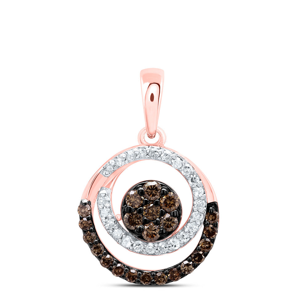 1/3CTW-DIA P1 GIFT COGNAC NATURAL ROUND PENDANT