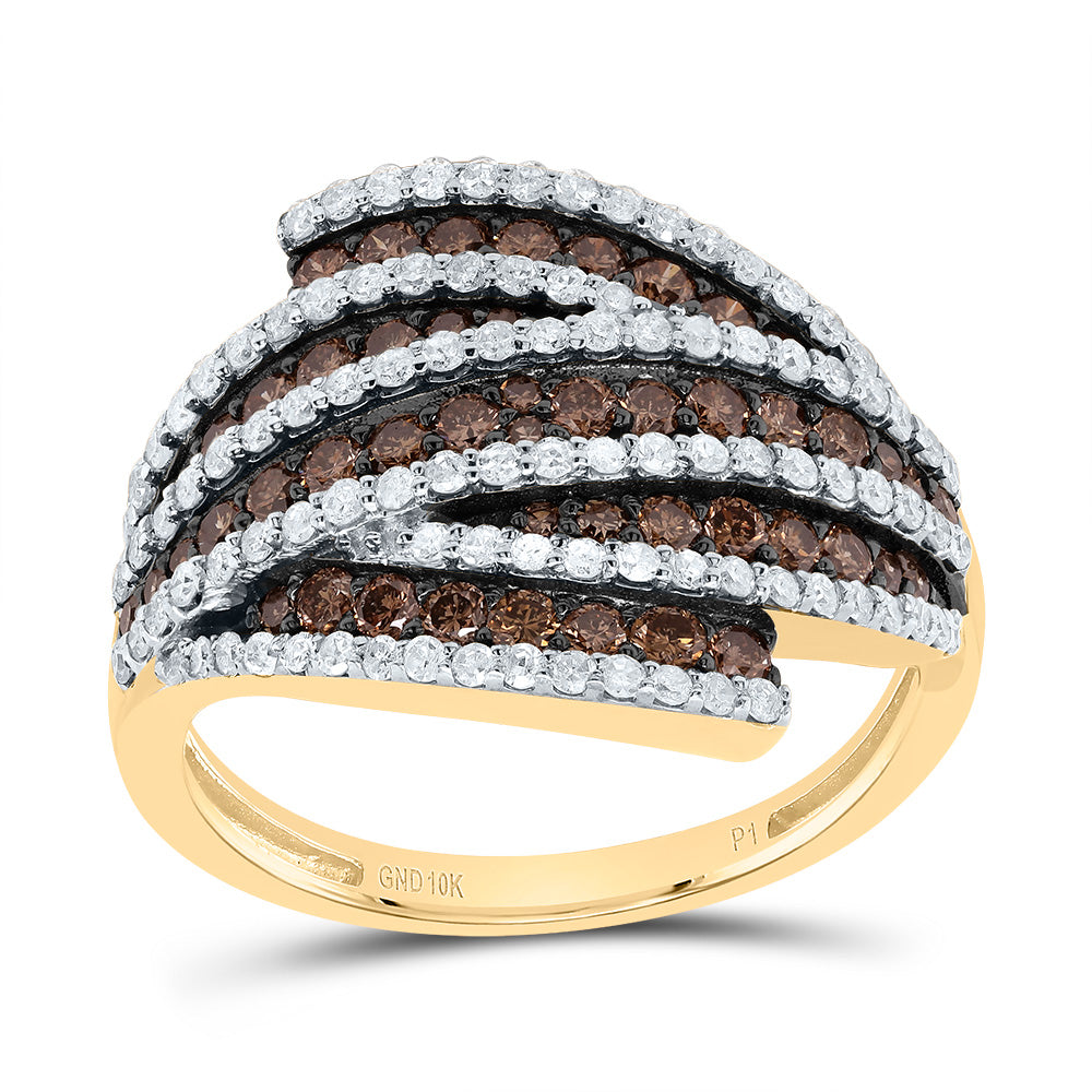 1 1/4CTW-DIA P1 GIFT COGNAC NATURAL LADIES RING