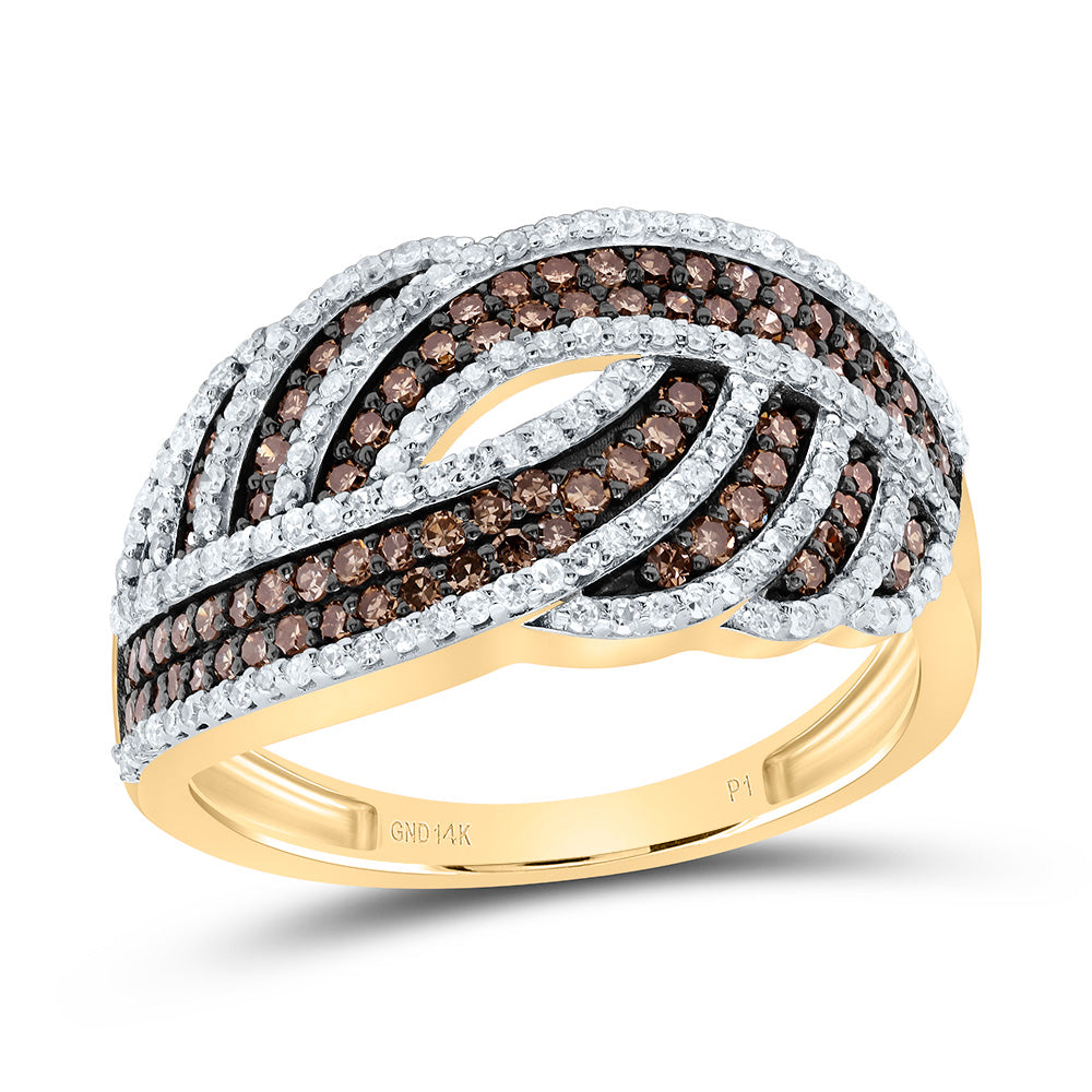 3/4CTW-DIA P1 GIFT COGNAC NATURAL LADIES RING