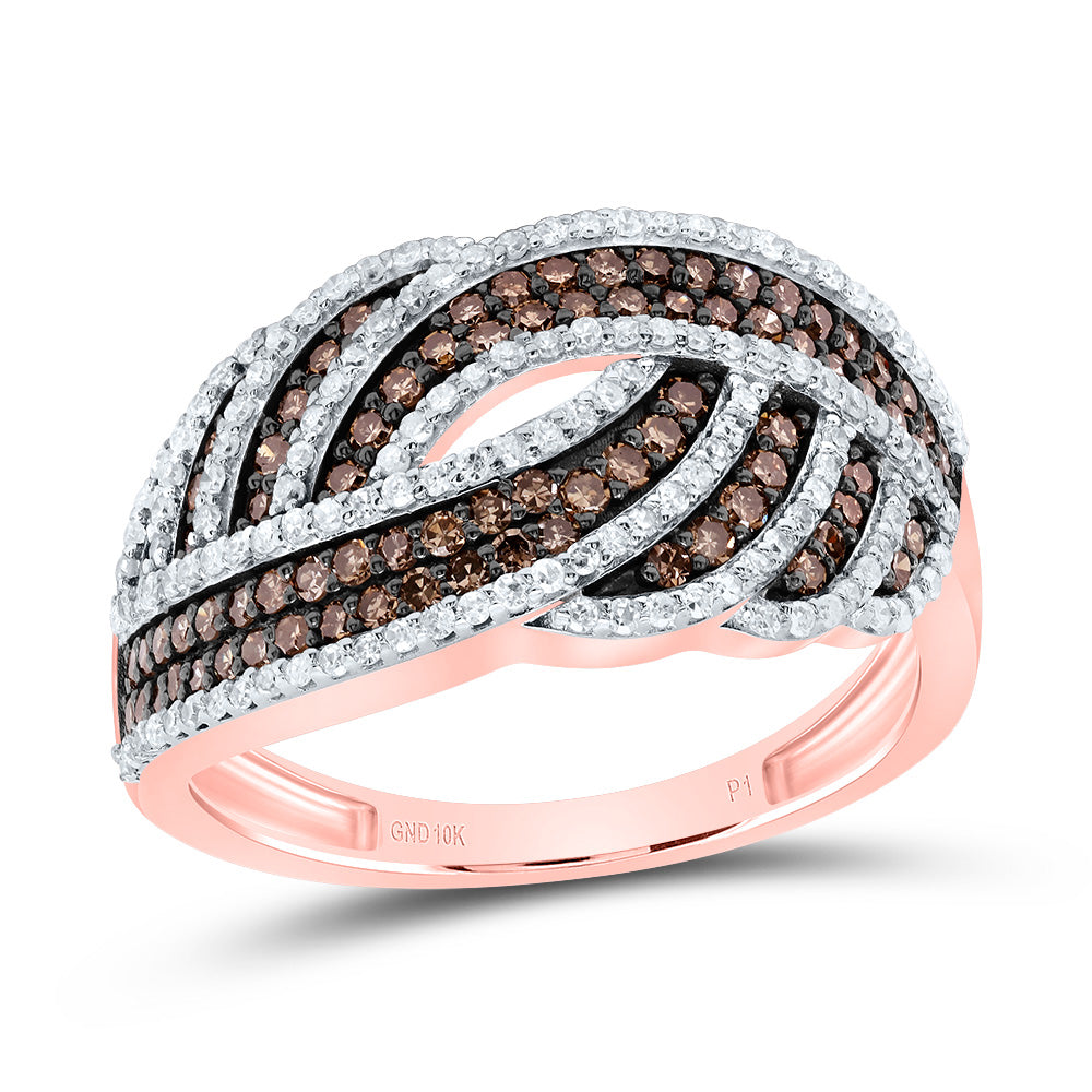 3/4CTW-DIA P1 GIFT COGNAC NATURAL  LADIES RING