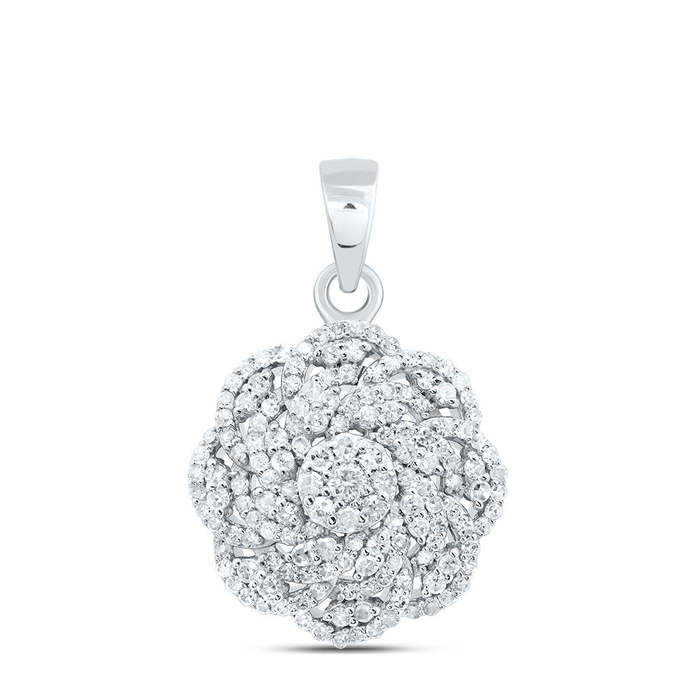1/2CTW-DIA P1 GIFT FLOWER PENDANT
