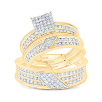 Load image into Gallery viewer, 7/8CTW-DIA NK SQUARE TRIO SET

