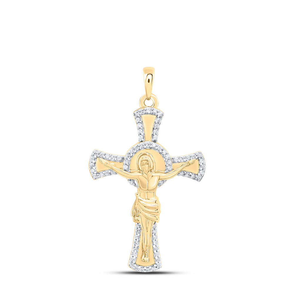 1/5CTW-DIA P1 GIFT JESUS CROSS PENDANT