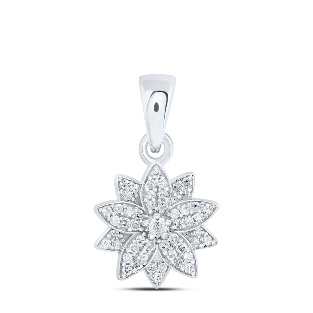 1/8CTW-DIA P1 GIFT FLOWER PENDANT