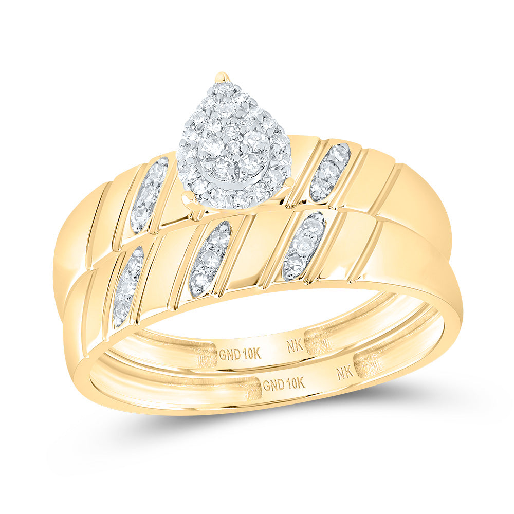 1/5CTW-DIA NK PEAR TRIO SET