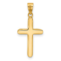 Load image into Gallery viewer, 14K Two-tone Polished and Textured Crucifix Pendant
