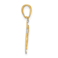 Load image into Gallery viewer, 14k and White Rhodium D/C Crucifix Cross Pendant
